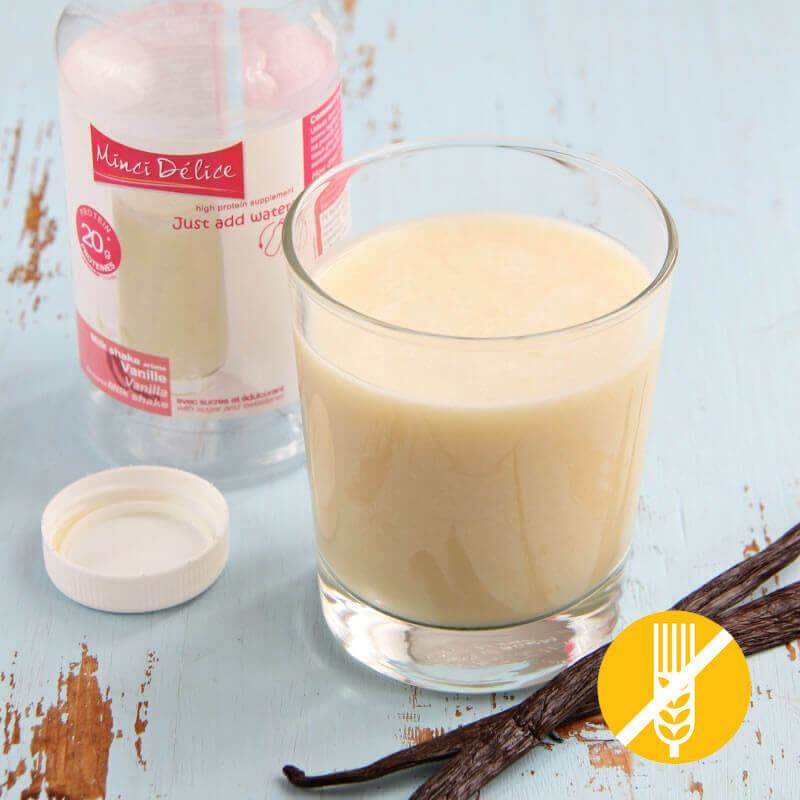 Milk-Shake Hyperprotéiné Vanille pour régime protéiné minceur mincidelice